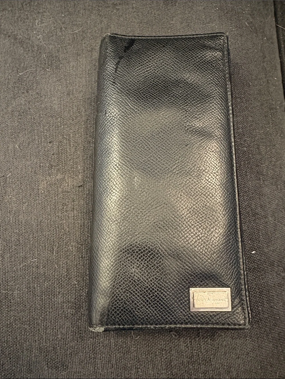 Dolce & Gabbana Black Textured Long Card Holder